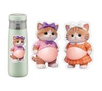 Autocollants 3D - 2 Pcs Motifs Dessin Animé | Chien Ventre Compressible Pour Mobile Adhésifs | Chiot Vignettē | Matière PVC Souple, Conception Apaisante Sensorielle | Décorations Coque Téléphone, Gour