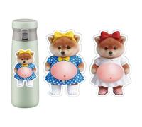 Autocollants 3D - 2 Pièces Décoration Sensorielle Thème Animaux - Figurines 3D Chiens à Presser | Pour Garçons Adolescents Étudiants Coque De Laptop Téléphone Bouteille