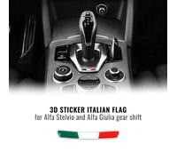 Autocollant 3D Italia pour Alfa Romeo Giulia Stelvio Levier de vitesse, set de 2 pièces