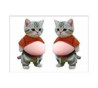 Autocollants 3D - Autocollant chat gilet - autocollants réutilisables - Pour adultes, adolescents, ordinateur, agenda Scrapbook E