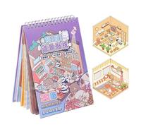 Autocollants 3D - Autocollants de scène | Autocollants adhésifs - Scène de maison de livre de taille moyenne pour journaux éducatifs et travaux manuels pour, idéal comme cadeau d'anniversaire