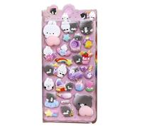 Autocollants 3D - Autocollants esthétiques épais en relief, vifs et durables autocollants d'art amusants, designs de dessin animé en résine PVC pour scrapbooking | Journaling ordinateur portable étui