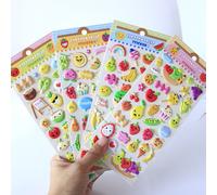 Autocollants 3d Bouffants Fruits Et Légumes Pour Enfants, Étiquettes D'apprentissage Cognitif, Autocollants De Papeterie Pour Scrapbooking, Diy Bricolage