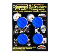 Autocollants 3d - Cerlces - Réfractifs - Bleu - 30 X 30 Mm - 4 Pièces