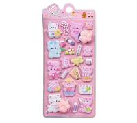 Autocollants 3D de dessin animé - Motifs apaisants - Autocollants d'animaux 3D - Pour scrapbooking, journal, enfants, étui de téléphone portable, bouteille d'eau, tasse de voyage, tasse