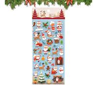 Autocollants 3D de Noël,Autocollants DIY Décorations Festives - Coque de Téléphone Décalcomanies 3D - Pour Adultes Étui Téléphone Carnet Journal Ordinateur Portable Artisanat Cadeaux Fête Récompenses