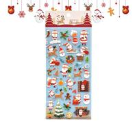 Autocollants 3D de Noël | Autocollants festifs à faire soi-même - Autocollants 3D pour scrapbooking, étui de téléphone, journal, ordinateur portable, artisanat d' , adultes, cadeaux de fête