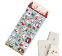 Autocollants 3D de Noël | DIY Autocollants Décorations de Noël - Coque de Téléphone Décalcomanies 3D,Pour Carnet Scrapbooking Coque Téléphone Cadeaux Fête Récompenses Classe Garnitures