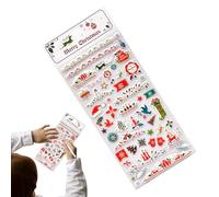 Autocollants 3D de Noël - DIY Autocollants Décorations de Noël - Coque de Téléphone Décalcomanies 3D - pour Étui Téléphone Carnet Scrapbooking Journal Bricolage Adultes Cadeaux Fête