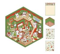 Autocollants 3D de scène miniature - Autocollants empilables pour créer | Créez votre petite pièce - Scènes de décoration, maison miniature de dessin animé pour enfants, adultes, tous âges, amis