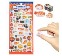 Autocollants 3D | Décalque Alimentaire Transparent Mignon et Drôle | Autocollants Pour Carnets | Pour, Adultes, École, Journal, Agenda, Téléphone, Bagage, Bouteille