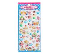 Autocollants 3D - Décalque Alimentaire Transparent Mignon et Drôle | Autocollants Pour Carnets - Pour Récompense Scolaire Journal Agenda Téléphone Valise Ordinateur Portable