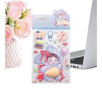 Autocollants 3D Décalque Pour Ordinateur Portable Style Soft Girl