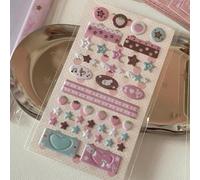 Autocollants 3D en forme de note de musique, décalcomanies à bulles en mousse pour scrapbooking, journal, ailes esthétiques, collage de style vintage (affiche 4)