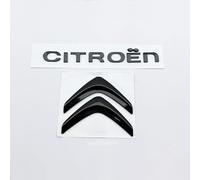 Autocollants 3D en Métal avec Logo de Voiture pour Citroen C4 Picasso II 2013-2018, Auto Logo Emblèmes Chrome Sticker Badge 3D Chromé for Coffre Arrière,Black