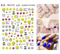 Autocollants 3d En Polaire Jaune Pour Nail Art",Décalcomanies Pour Ongles,N64.Fleece,Visage,Manucure,Design Japonais,Mignon,"Accessoires - Type Wg792