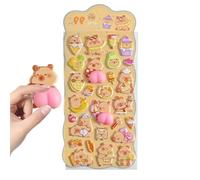Autocollants 3D gaufrés - Décalcomanie de Dessin animé Capybara Butt Decal, Autocollants 3D Mignons, Style Mignon et adapté aux pour Les, Les Filles, Les garçons, Les récompenses de