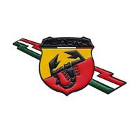Autocollants 3D Logo Métal de Voiture pour Abarth 500 595 695 SS Grande Punto, Autocollant Badge Emblème Insigne Carrosserie Décalcomanies Décoration Accessoires,D