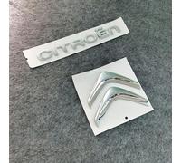 Autocollants 3D Logo Métal de Voiture pour Citroen C4 Cactus 2014-2023, Autocollant Badge Emblème Insigne Carrosserie Décalcomanies Décoration Accessoires,Silver