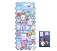 Autocollants 3D mignons - Autocollants doux en forme d'animaux, autocollants pour journal pour | Lot d'autocollants mignons en guimauve kawaii pour planificateur ludique pour