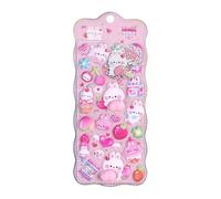 Autocollants 3D Mignons - Autocollants Réutilisables Pour Décoration De Fête D'animaux, Guimauve, Animal Doux, Planificateur De Scrapbooking DIY | Journal Phone Case Craft Supplies, Adorabl
