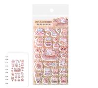 Autocollants 3D mignons | Décoration réutilisable en feutre de dessin animé - Autocollants amusants pour scrapbooking - Pour l'école, le bricolage, le scrapbooking, le carnet, le journal , les