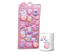 Autocollants 3D pour, Autocollant Phosphorescent Apaisant, Stickers 3D à presser motifs animaux, Pour Coque de Téléphone, Gourde, Bagages, Mug, Carnet, Scrapbooking