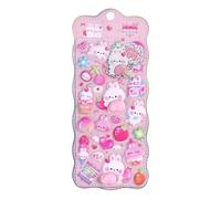 Autocollants 3D pour | Décalcomanies Adhésives Mignonnes D'Animaux,Autocollants 3D En Relief Miniatures | pour Carnet Ordinateur Portable Coque de Téléphone Bouteille d'Eau Étui à