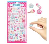 Autocollants 3D pour - Décalque Alimentaire Transparent Mignon et Drôle - Autocollants pour Bouteille d'Eau,Pour, Adultes, École, Journal, Agenda, Téléphone, Bagage, Bouteille