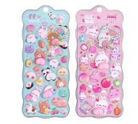 Autocollants 3D Pour Enfant, 2 Feuilles Autocollants Sur Thèmes Vie Animaux, 3D Stickers, Autocollant Enfant, Gommettes Colorées Pour Scrapbooking, DIY, Fête Et Récompenses, Autocollant Relief