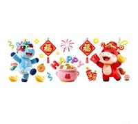 Autocollants 3D pour fenêtre du Nouvel An chinois en verre statique, sans colle, décorations de vacances en PVC avec personnages Fu autocollants Lunaire Nouvel An Art Réutilisable Festival