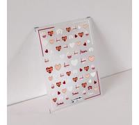Autocollants 3d Pour Les Ongles Motif Coeur D'amour",Décalcomanies Pour La Journée De Léon,Coloré,Décoration De Manucure,"1 Pièce - Type Ts2170