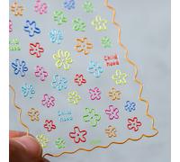 Autocollants 3d Pour Les Ongles Motif Coeur D'amour",Décalcomanies Pour La Journée De Léon,Coloré,Décoration De Manucure,"1 Pièce - Type Kx244