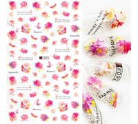 Autocollants 3d Pour Les Ongles",Motifs Floraux,Rose,Violet,Fleur,Lys,Tulipe,D¿¿Calcomanies,Fruits D'¿¿T¿¿,"D¿¿Corations De Manucure - Type F092