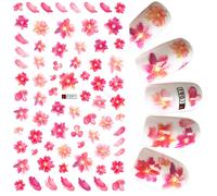 Autocollants 3d Pour Les Ongles",Motifs Floraux,Rose,Violet,Fleur,Lys,Tulipe,D¿¿Calcomanies,Fruits D'¿¿T¿¿,"D¿¿Corations De Manucure - Type F091