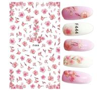 Autocollants 3d Pour Les Ongles",Motifs Floraux,Rose,Violet,Fleur,Lys,Tulipe,D¿¿Calcomanies,Fruits D'¿¿T¿¿,"D¿¿Corations De Manucure - Type F444