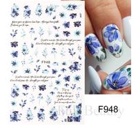 Autocollants 3d Pour Les Ongles",Motifs Floraux,Rose,Violet,Fleur,Lys,Tulipe,D¿¿Calcomanies,Fruits D'¿¿T¿¿,"D¿¿Corations De Manucure - Type F948