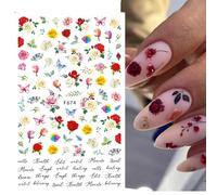 Autocollants 3d Pour Les Ongles",Motifs Floraux,Rose,Violet,Fleur,Lys,Tulipe,D¿¿Calcomanies,Fruits D'¿¿T¿¿,"D¿¿Corations De Manucure - Type F674