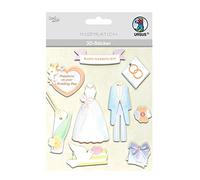 Autocollants 3D pour mariage, composé de plusieurs niveaux, matériaux de haute qualité, autocollants, pour la décoration de cartes de vœux, scrapbooking et autres travaux manuels