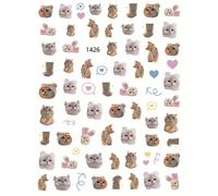Autocollants 3d Pour N64.Pink Cat",Pentagramme,Conception De Coeur D'amour,D¿¿Calcomanies Adh¿¿Sives,Feuille De Manucure Imperm¿¿Able,D¿¿Corations D'art D'ongle,"Mode - Type Jo-1426