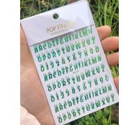 Autocollants 3d Pour Nail Art Avec 26 Lettres De L'alphabet Anglais",Décalcomanies Et Chiffres,"Outils De Décoration De Manucure - Type Wg581lslv