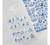 Autocollants 3d Pour Nail Art",D¿¿Calcomanies Pour Manucure,Couleur Or/Argent,Lune/¿¿Toile/Croix,Effet Bronzage,Curseur Laser,8x10cm,"1 Pi¿¿Ce #N3