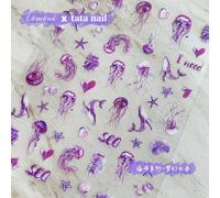 Autocollants 3d Pour Nail Art",Série Histoire De Mer,Vague,Décor Gravé,Eau,Nuage,Décorations,Décalcomanies,Design Japonais,"Coréen - Type Ta 061