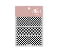 Autocollants 3d Pour Ongles",1 Feuille,Motif Damier,Pour Manucure,Pied-De-Poule,Curseur,Accessoires De,"2021 #M2