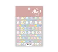 Autocollants 3d Pour Ongles",8x10cm,1 Pièce,Stickers Adhésifs,Tulipe,Printemps,Été,Détruire,Bouquet D'andrflower,"Aha Kawaii Ours Arc-En-Ciel - Type Nk149-Aha028