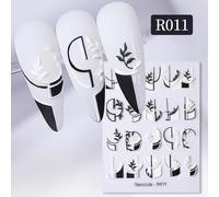 Autocollants 3d Pour Ongles Avec Fleurs Rouges",Lettres D'amour,Papillon Coloré,Cuir Oral Elu,Motif De Ligne,Décalcomanies,"Manucure - Type 5d-R011