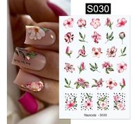 Autocollants 3d Pour Ongles Avec Fleurs Rouges",Lettres D'amour,Papillon Coloré,Cuir Oral Elu,Motif De Ligne,Décalcomanies,"Manucure - Type S030