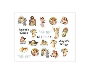 Autocollants 3D pour ongles - Motif ange Cupidon - Pour nail art - Transfert à l'eau - Pour tatouage, décoration d'ongles