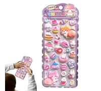 Autocollants 3D Pour,Réutilisables Amovibles Drôle Dessins Animés,Autocollants Animaux Pour Journal Des | Pour Journal Artisanat Téléphone Ordinateur Bouteille Anniversaire Noël