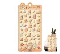 Autocollants 3D pour Scrapbooking - Kit de détails Capybara - Formes adhésives en Relief - Kit de décoration Artistique en Papier - Collection supplémentaire colorée - pour